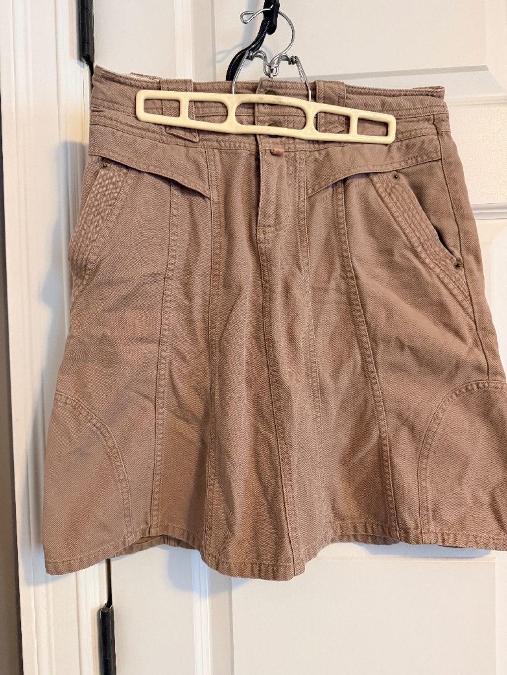 Marc Jacobs Denim Mini Skirt in Dusty Mauve